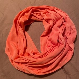 Woman’s coral infinity scarf
